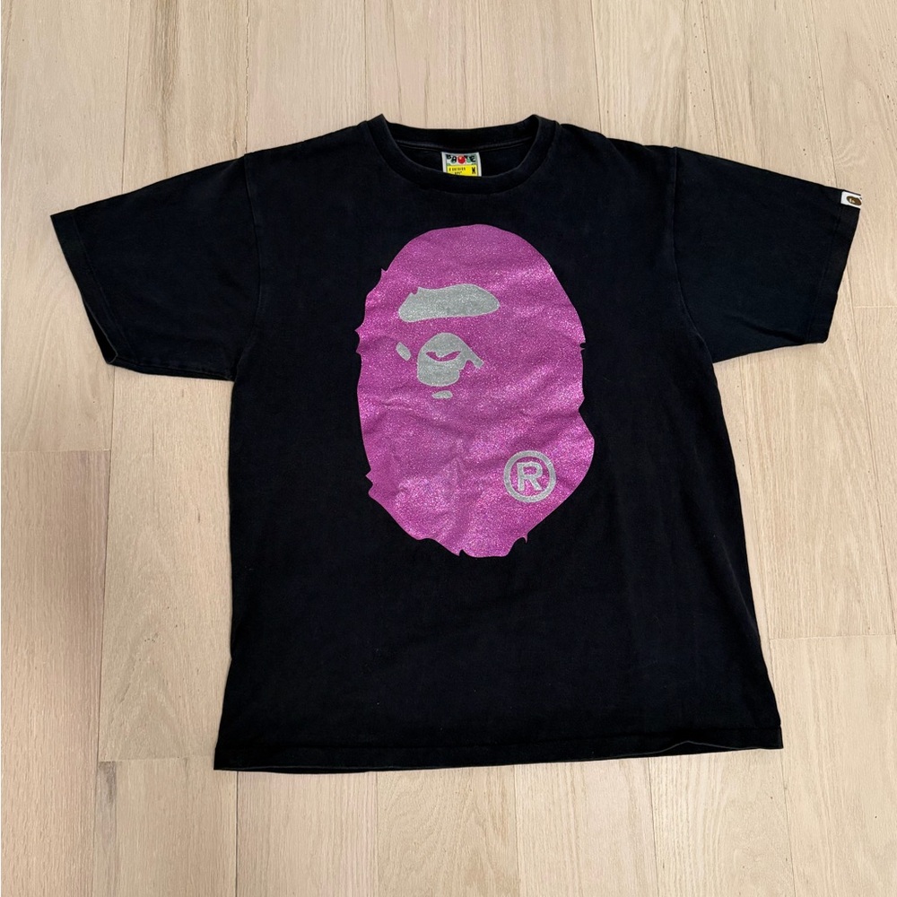 BAPE Glitter Big Ape Head T-shirt